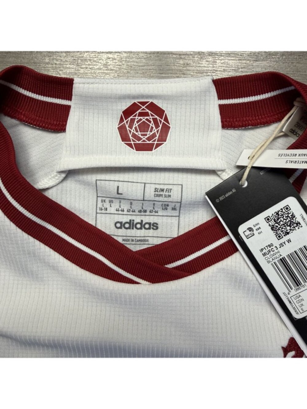 Manchester United Jersey Third Soccer 23/24 Jones #41 Shirt Adidas Mens SZ L - Picture 3 of 6
